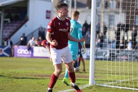 Michael McKenna celebrates during the weekend's thriller. Pic by Graham Black