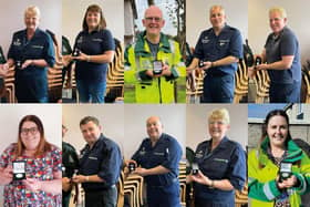 Pictured are the Angus first responders who received awards for services to the local community.