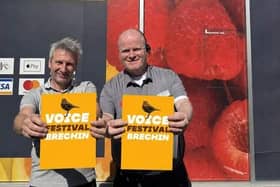 ​Pictured are Angus Coull (left) and Gary Drummond, Scotmid Brechin store manager.