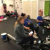 ​The team are pictured during their 24-hour challenge.