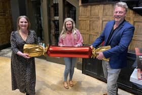 Pictured are ​Rebecca Duncan, Laura Mooney and Dale Simpson, general manager of Malmaison Dundee.