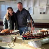 ​Lesley Murphy and husband Paddy delivered the models to the Arbroath station.