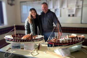 ​Lesley Murphy and husband Paddy delivered the models to the Arbroath station.