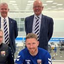 Montrose chief exec Pete Stuart and chairman John Crawford with Stewart Petrie and Michael Gardyne