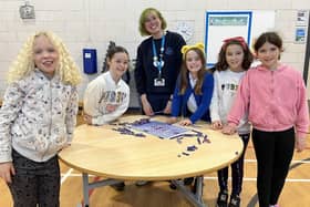 The Angus Engineering initiative recently visited Muirfield Primary School in Arbroath. Picutred are some of the ​P5 pupils who took part, with Rachel Gordon from Dundee Science Centre.