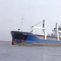 ​The 07 Lafite edges up the South Esk to load at the South Quay.
