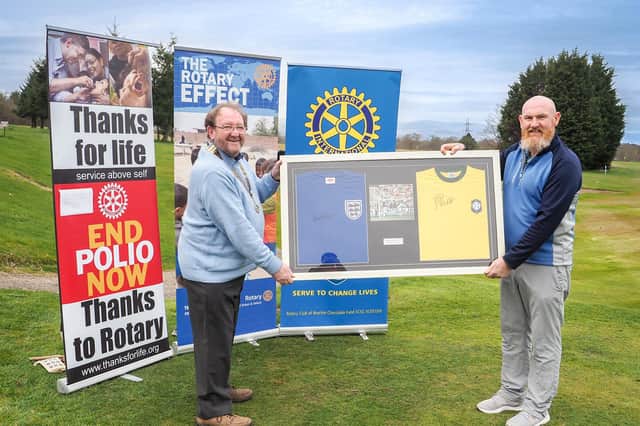Pictured is Rotary Club president Melvin Coates (left) and Ross Allison, one of the organisers of the charity day.