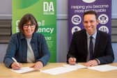 Amanda Bryan, chair of Crown Estate Scotland, is pictured with Simon Hewitt, principal of Dundee and Angus College.