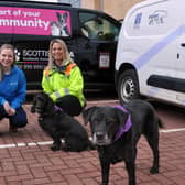 Natasha MacKinnon, head of Scottish SPCA fundraising, is pictured with Gillian Laurie, BEAR Scotland's correspondence officer.