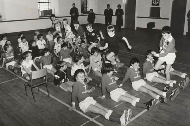 ​In March, 1988 the Angus Battalion of the Boys Brigade held the local heat of the BB International Team Games in Arbroath.Finishing times in the various games were logged and sent to London. In the picture were 3rd, 4th, 6th and 7th of Arbroath, with 3rd Forfar and 4th Brechin.