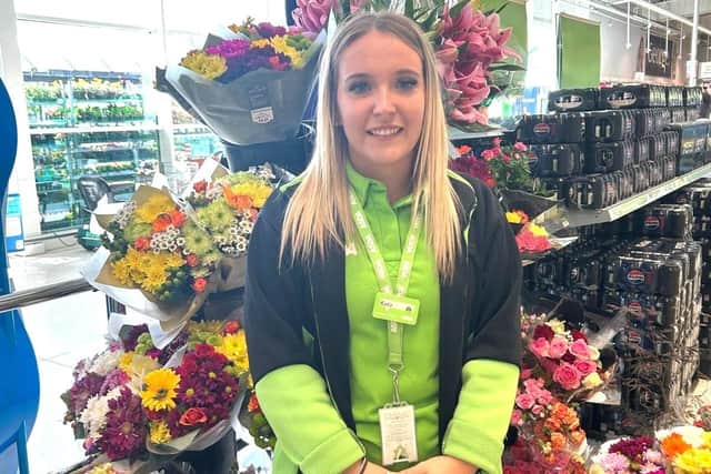 Asda worker Katie Gordon, who helped a customer in distress.