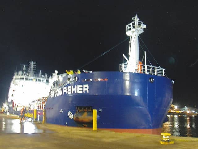 Ship of the future – Sir John Fisher at Montrose.