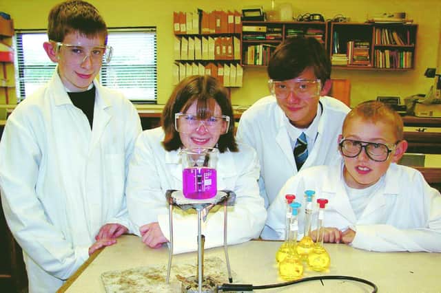 Monifieth High School's chemistry quiz team  are from L-R; David Wightman,Ruth Wightman Marco Florence and Blair Ingram