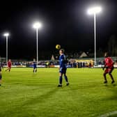 Kieran Inglis puts Brechin ahead. Pic by Graeme Youngson