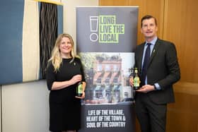 Mr Doogan and Emma McClarkin, of the British Beer and Pub Association.