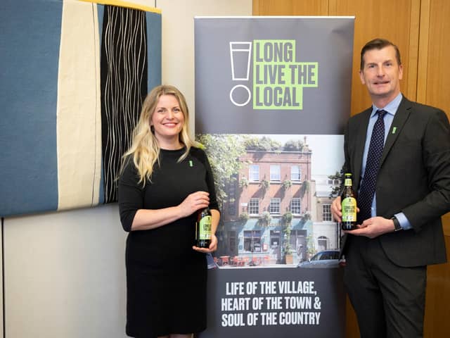 Mr Doogan and Emma McClarkin, of the British Beer and Pub Association.