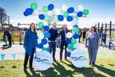 Pictured ​(l to r) Karen Gerrard, Wellbank Hall Committee chairperson; community investment manager Craig Mullen, Steve Anderson and Sabrina Simpson, Wellbank Hall Committee. (Paul Reid)