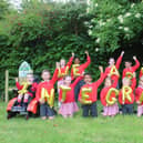 Pupils at Cairnshill Primary School celebrating after hearing the news