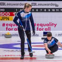 Hailey Duff (centre) in action at the Olympic qualification event in Leeuwarden last year. (Pic by WCF / Steve Seixeiro)