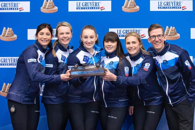 Vicky Wright, second from the left, with the victorious squad. Pic courtesy of WCF / Céline Stucki