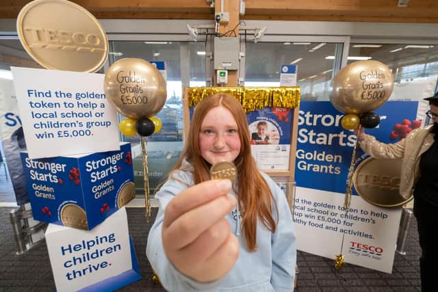 Tesco customers at the Montrose Superstore were given the chance to take part in a lucky dip to find a golden token.