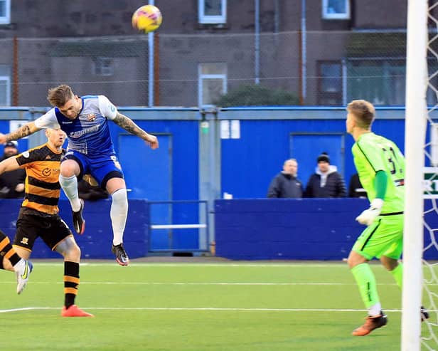 Kerr Waddell in action for Montrose against Alloa Athletic on Saturday (Pic: Michael McFarlane)