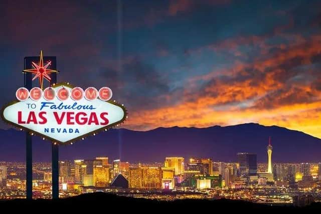 Las Vegas Strip glowing at night