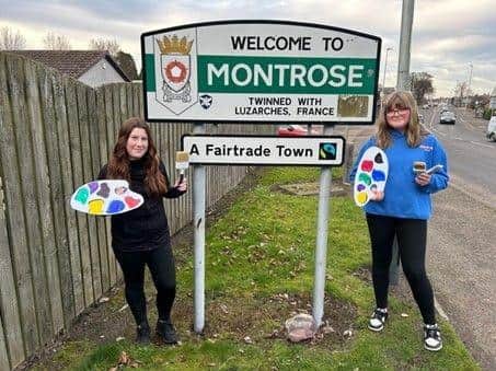 (L-R: Alicia Gardiner (13) and Iyla Greig (13), from Montrose Academy)