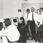 In June, 1989, senior pupils from schools around Angus were invited to see around Tayside Police's control room in Forfar.