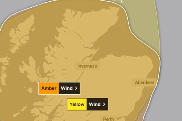 Weather warnings will remain in place across Scotland over the weekend. (Pic: Met Office)