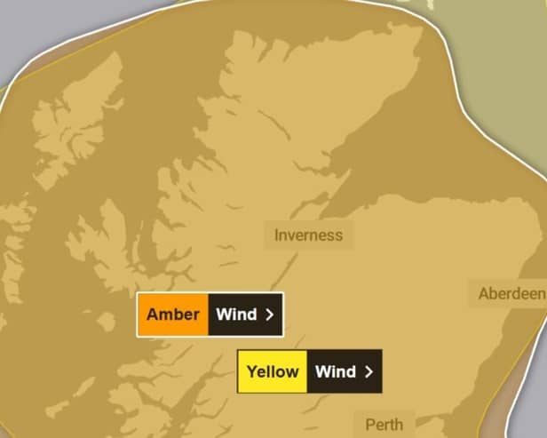 Weather warnings will remain in place across Scotland over the weekend. (Pic: Met Office)