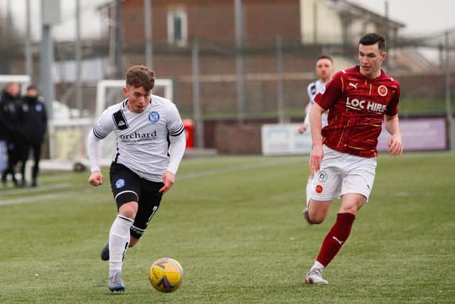 Craig Thomson put Forfar into the driving seat with an early opener. Pic by Scott Louden