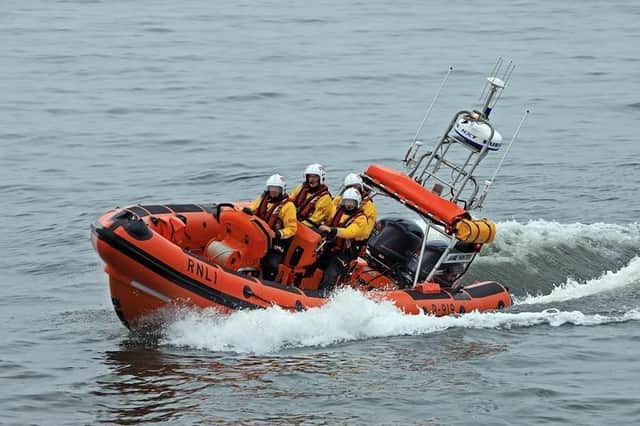 The row over the RNLI’s decision to allocate an Atlantic 85 boat, similar to that pictured, to Arbroath is continuing. (RNLI)