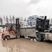 Goods donated by the public were taken to Stonepack for sorting and packing.