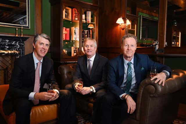L to R Jonathan Harper, Links Collection Managing Partner, Michael Davern, Seaton House General Manager, Euan McGlashan, Valor Hospitality Chief Executive at the Grand Opening of Seaton House
