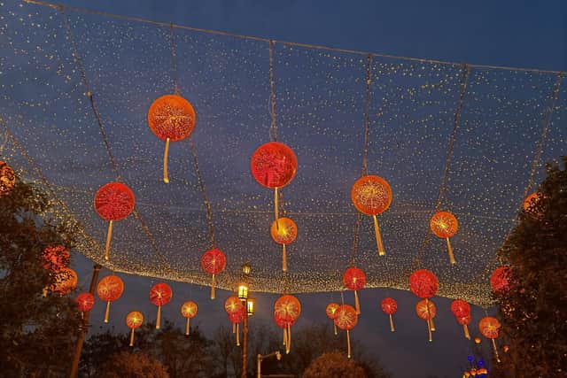Dazzling lanterns are popular decorations for Chinese New Year celebrations.