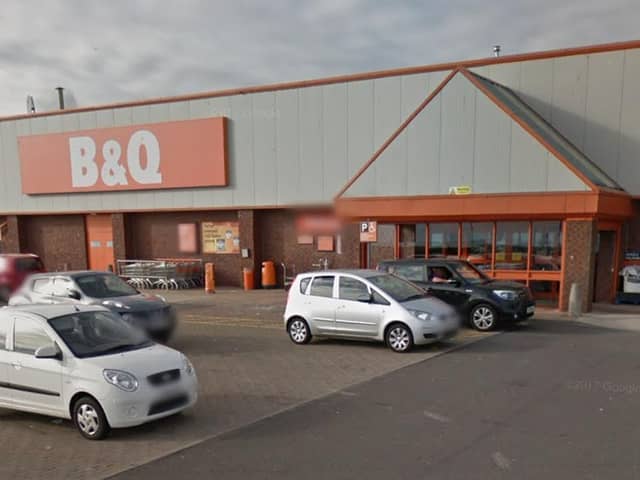 B&Q’s store in Arbroath. The company is facing delivery disruption due to industrial action at distribution centres and by HGV drivers. (Google)