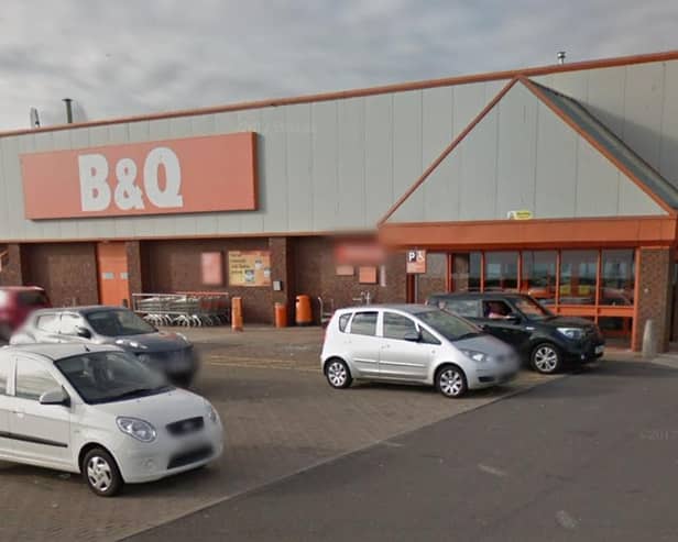 B&Q’s store in Arbroath. The company is facing delivery disruption due to industrial action at distribution centres and by HGV drivers. (Google)