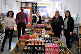 Pictured: Mairi Gougeon, Duncan Thorp & Janice Nicol of SES and Lucy Nicholl & Pauline Lockhart of Community First.