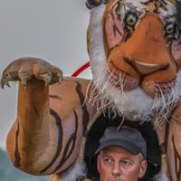 Fur Real: 25 Marathons in a nine foot Tiger Suit – Charity walker and supporters start their trek
