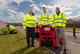​Dave Doogan is pictured with members of GoFibre's executive team at a site in Forfar. (Pic: Chris Scott Photography)