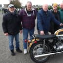 Alan is pictured with his treasured Triumph Bonneville. (Wallace Ferrier)
