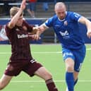 Montrose striker makes a break down the wing against kelty on Saturday. (Pic: phoenix photography)