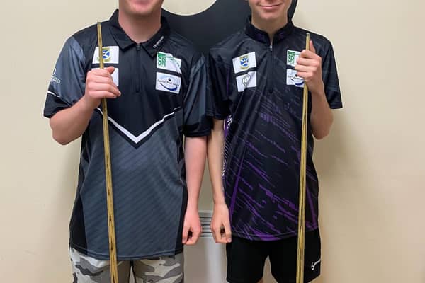 Kian on the left and Ryan are shooting for pool glory