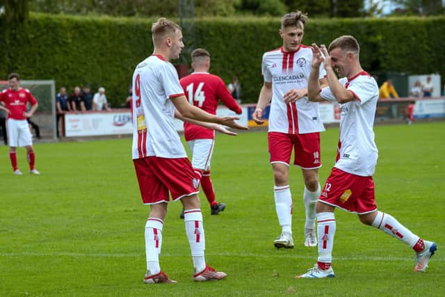 Brechin City ran out 4-1 winners over Brechin Vics. All pics by Graeme Youngson