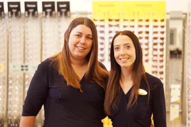 Pictured are Specsavers’ newly-qualified staff members Karen Carle (left) and Jayne Smeaton.
