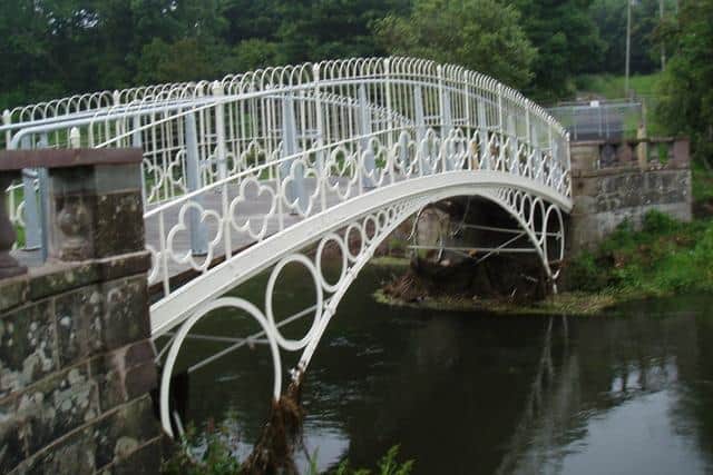 The Linlathen East Bridge, built across the Dighty Burn, was vandalised earlier this year.