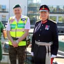 Bobby Campbell is pictured with East Dunbartonshire Provost Gillian Renwick and Lord-Lieutenant Jill Young.