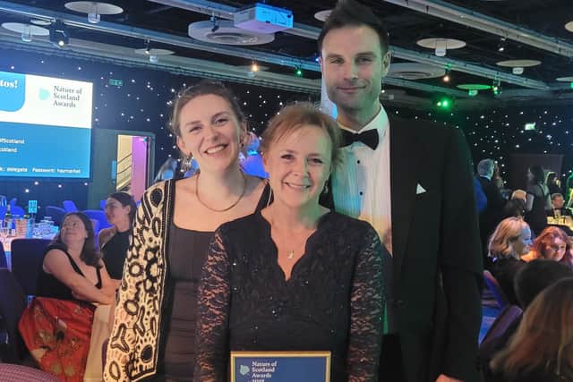 Pictured are (​from left) Hope Busak, Lorna Strachan and David Hunt.