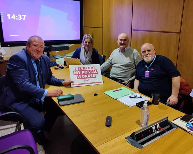 Graeme met with local postal staff in December to find out more about their aims and joined the picket line at Dundee East sorting office, which services Monifieth and Carnoustie.